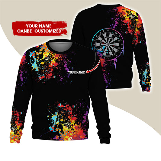 Customized Name Darts Sweatshirt, Personalized Tattoo Maori Darts Sweatshirt For Men & Women - Gift For Darts Lovers, Darts Players