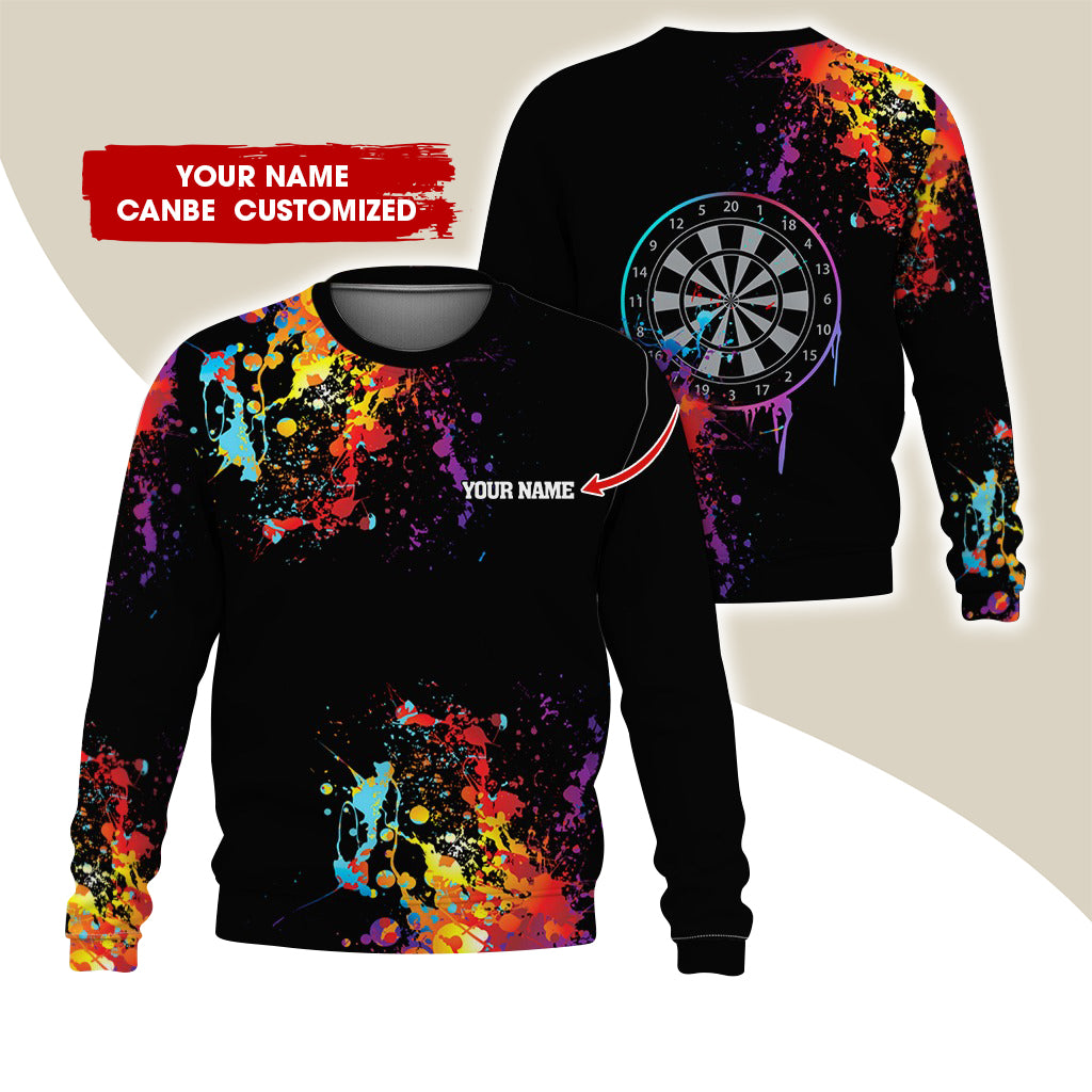 Customized Name Darts Sweatshirt, Personalized Tattoo Maori Darts Sweatshirt For Men & Women - Gift For Darts Lovers, Darts Players