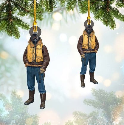 Personalized Pilot Captain Name Custom Shaped Acrylic Ornament For Pilot