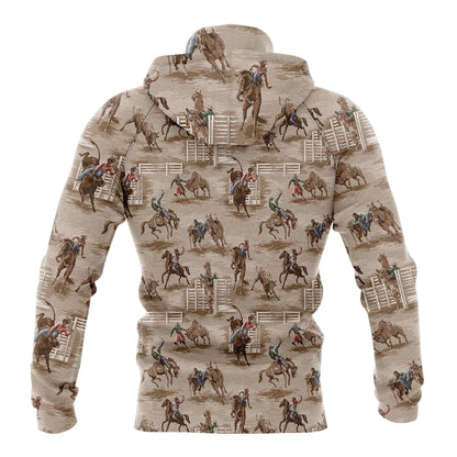Vintage Rodeo Pullover Premium Hoodie, Perfect Outfit For Men And Women On Christmas New Year Autumn Winter