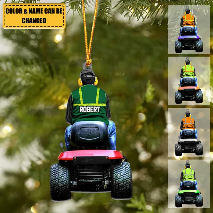 Personalized Lawn Mower Christmas Acrylic Ornament For Lawn Mower - Christmas Gift For Decor Home, Hanging Tree