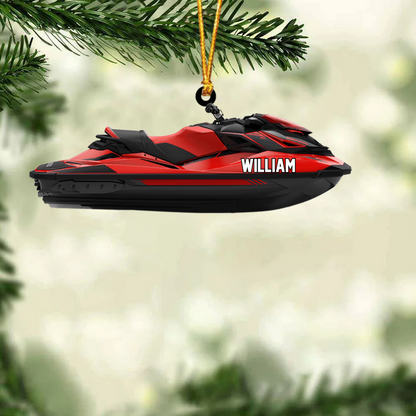 Personalized Water Craft Motorcycle Acrylic Christmas Ornament For Water Craft Lovers, Christmas Decor Hanging Tree