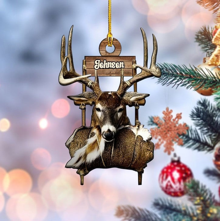 Customized Deer Hunting Acrylic Ornament For Deer Hunter, Gift For Father, Boyfriends