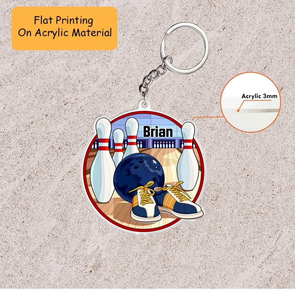Personalized Bowling Christmas Ornament, Bowling Valley, Custom Ornament Christmas Gift, Keychain Bowling, Car Ornament Bowling