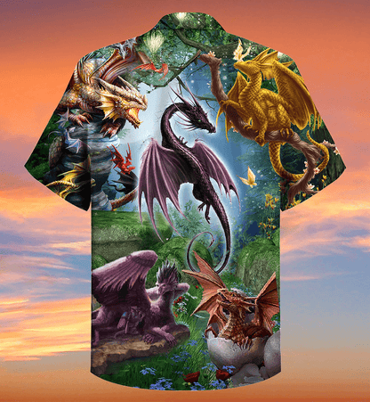 Dragon Aloha Hawaiian Shirt For Summer, Dragon Fly Love Life Love Sky Hawaiian Shirts Outfit For Men Women, Dragon Lovers - Amzanimalsgift