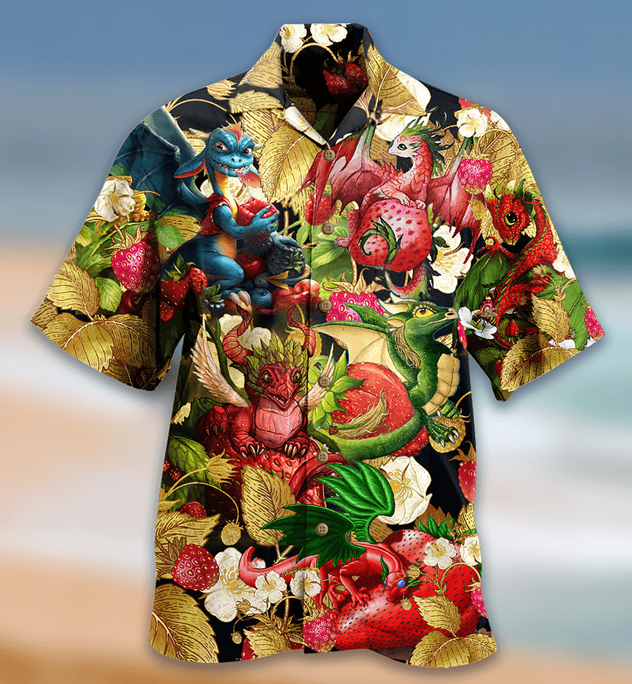 Dragon Aloha Hawaiian Shirt For Summer, Dragon Fruit Strawberry Love Life Amazing Hawaiian Shirts Outfit For Men Women, Dragon Lovers - Amzanimalsgift