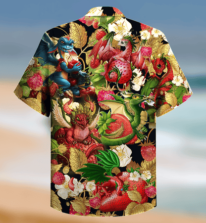 Dragon Aloha Hawaiian Shirt For Summer, Dragon Fruit Strawberry Love Life Amazing Hawaiian Shirts Outfit For Men Women, Dragon Lovers - Amzanimalsgift