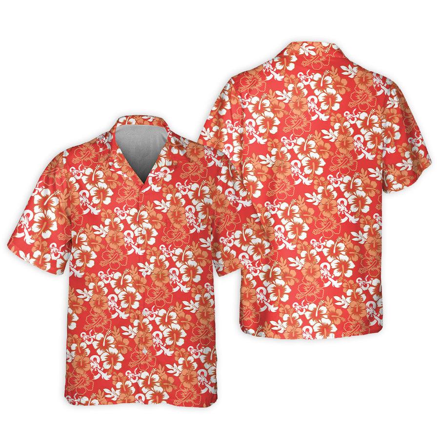 Dragon Aloha Hawaiian Shirt For Summer, Dragon Hibiscus Pattern Red Hawaiian Shirts Outfit For Men Women, Dragon Lovers - Amzanimalsgift