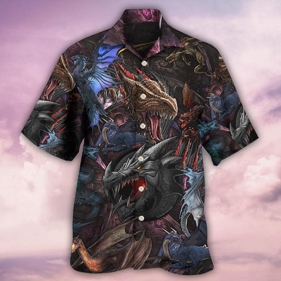 Dragon Aloha Hawaiian Shirt For Summer, Dragon In A Mystery World Hawaiian Shirts Outfit For Men Women, Dragon Lovers - Amzanimalsgift