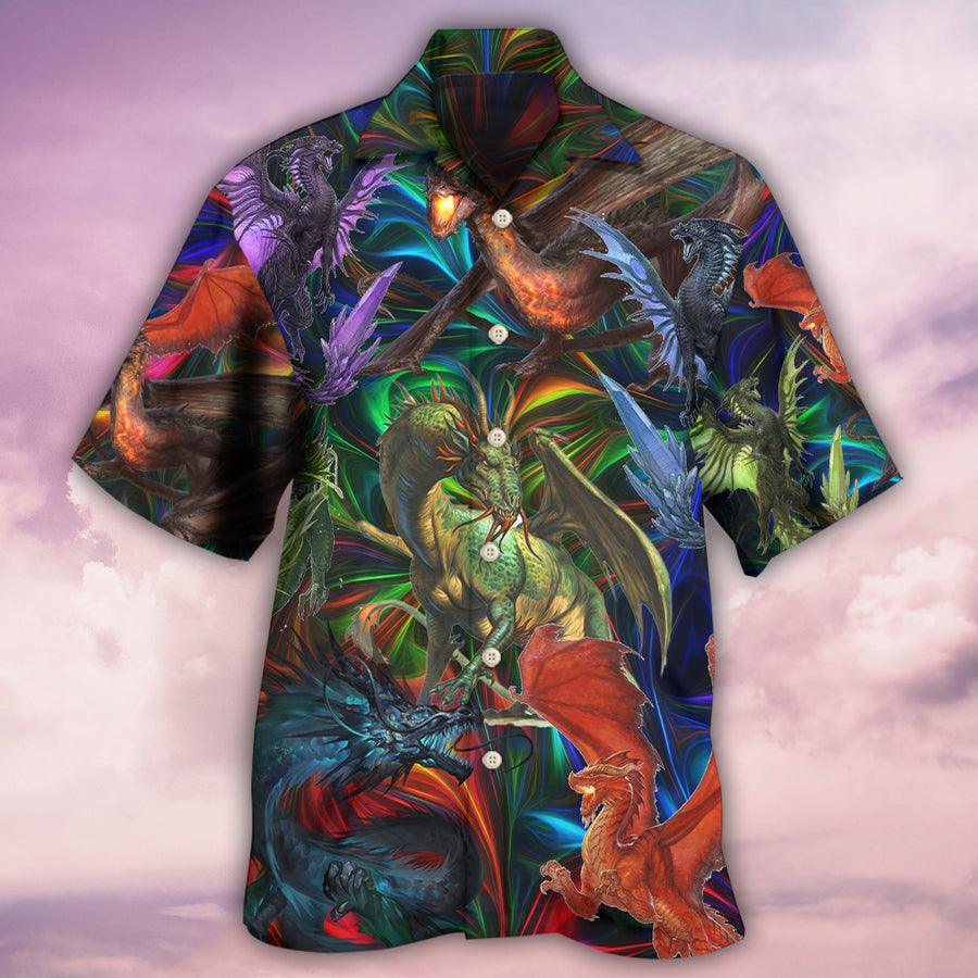 Dragon Aloha Hawaiian Shirt For Summer, Dragon In An Unreal World Hawaiian Shirts Outfit For Men Women, Dragon Lovers - Amzanimalsgift