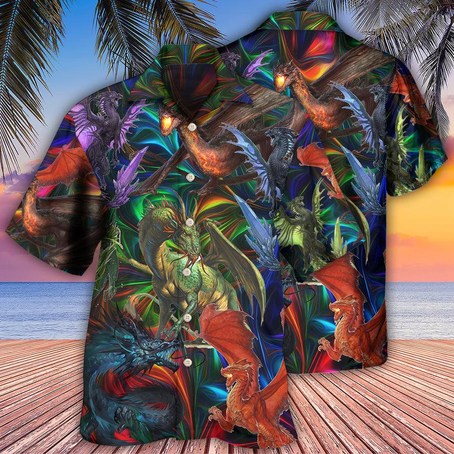 Dragon Aloha Hawaiian Shirt For Summer, Dragon In An Unreal World Hawaiian Shirts Outfit For Men Women, Dragon Lovers - Amzanimalsgift