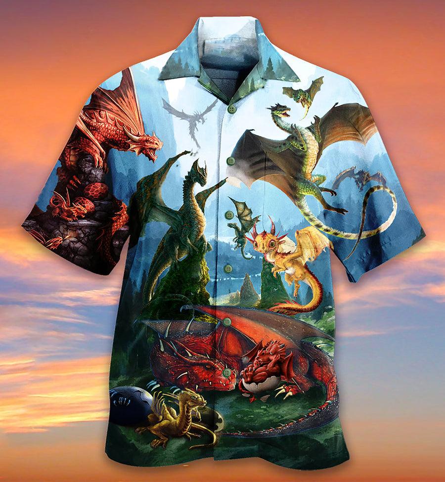 Dragon Aloha Hawaiian Shirt For Summer, Dragon In The Forest Life Hawaiian Shirts Outfit For Men Women, Dragon Lovers - Amzanimalsgift