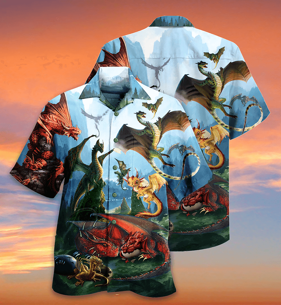 Dragon Aloha Hawaiian Shirt For Summer, Dragon In The Forest Life Hawaiian Shirts Outfit For Men Women, Dragon Lovers - Amzanimalsgift