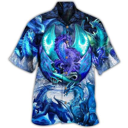 Dragon Aloha Hawaiian Shirt For Summer, Dragon Love Life Amazing Color Hawaiian Shirts Outfit For Men Women, Dragon Lovers - Amzanimalsgift