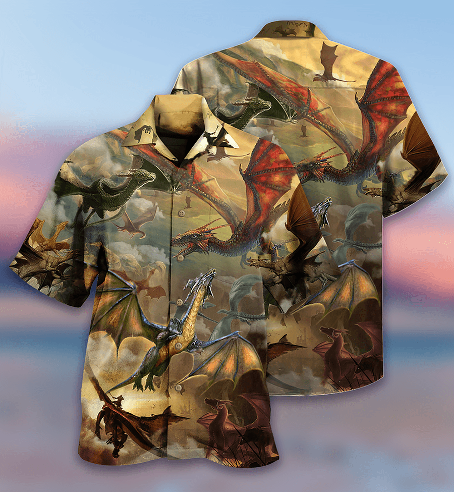 Dragon Aloha Hawaiian Shirt For Summer, Dragon Love Life Fly To The Sky Amazing Hawaiian Shirts Outfit For Men Women, Dragon Lovers - Amzanimalsgift