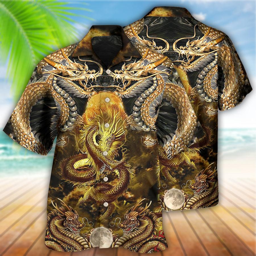 Dragon Aloha Hawaiian Shirt For Summer, Dragon Love Life To The Moon Hawaiian Shirts Outfit For Men Women, Dragon Lovers - Amzanimalsgift