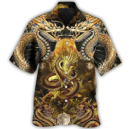 Dragon Aloha Hawaiian Shirt For Summer, Dragon Love Life To The Moon Hawaiian Shirts Outfit For Men Women, Dragon Lovers - Amzanimalsgift