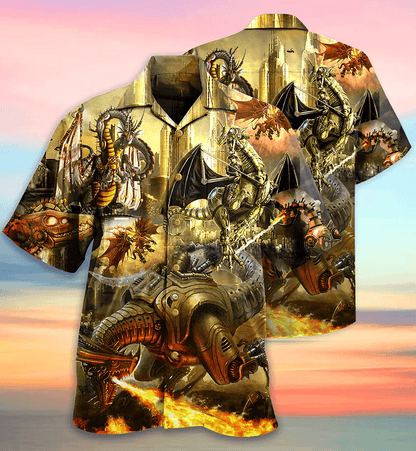 Dragon Aloha Hawaiian Shirt For Summer, Dragon Metal Love Life Amazing Hawaiian Shirts Outfit For Men Women, Dragon Lovers - Amzanimalsgift