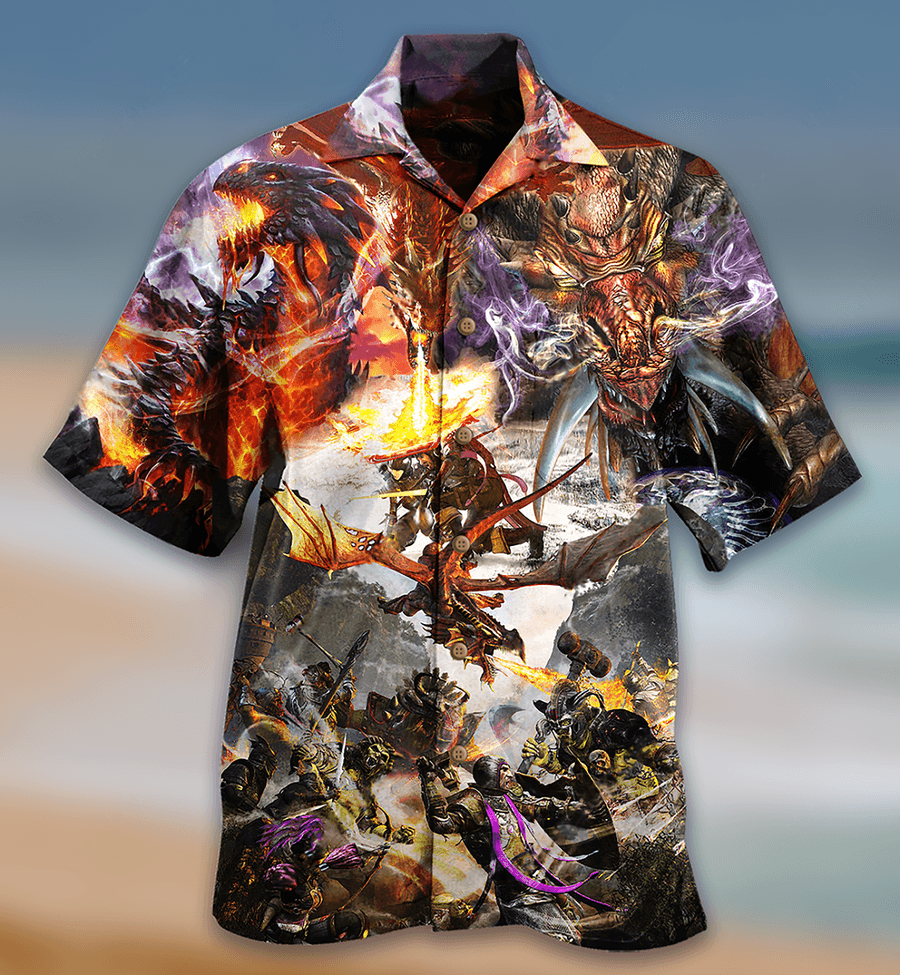 Dragon Amazing Aloha Hawaiian Shirt For Summer, Dragon Life Combat Hawaiian Shirts Outfit For Men Women, Dragon Lovers - Amzanimalsgift