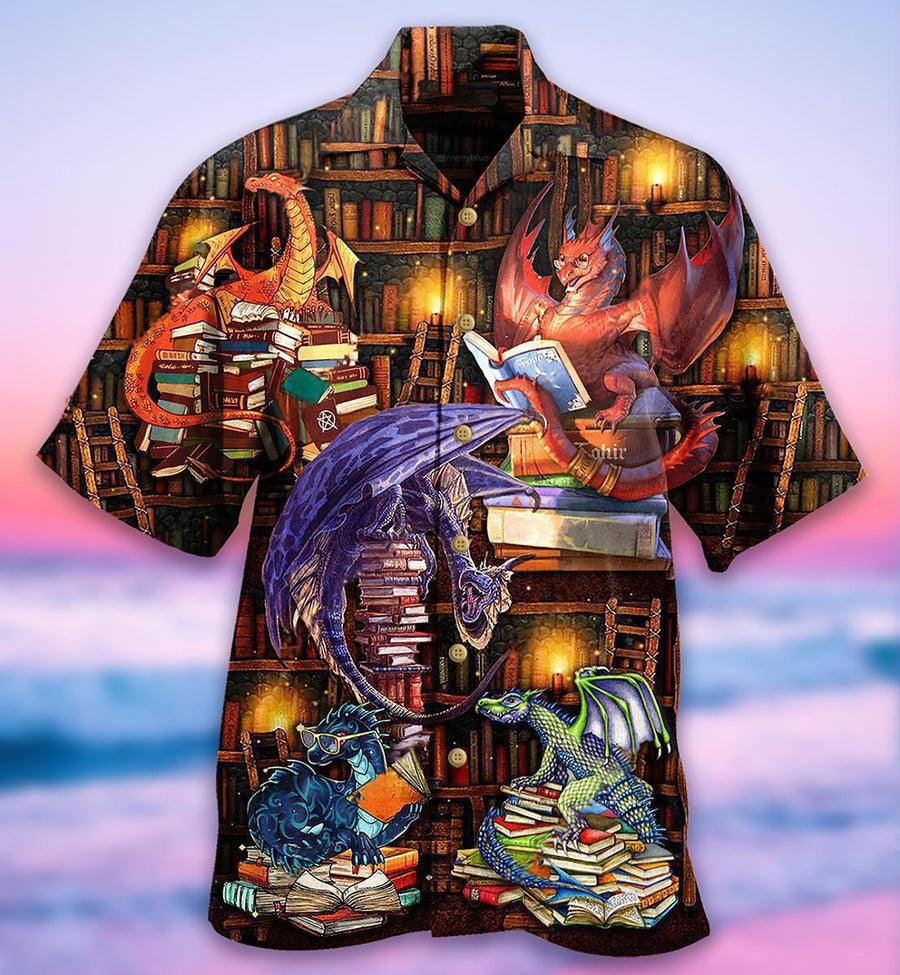 Dragon And Book Aloha Hawaiian Shirt For Summer, My Weekend Is All Booked Lovely Dragon Hawaiian Shirts Outfit For Men Women, Dragon Lovers - Amzanimalsgift