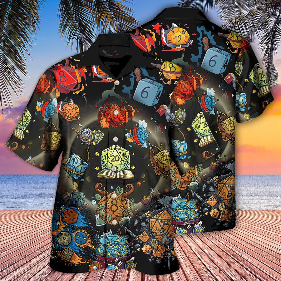 Dragon Dice Aloha Hawaiian Shirt For Summer, Dungeon And Dragon Hawaiian Shirts Outfit For Men Women, Dragon Lovers - Amzanimalsgift