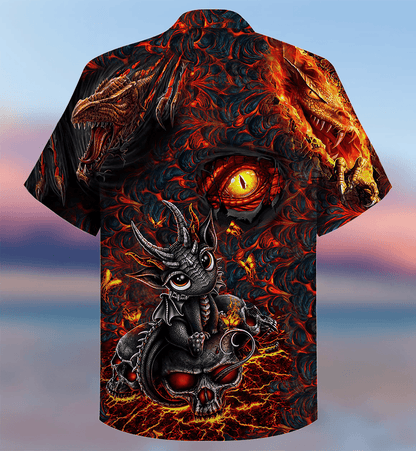 Dragon Eye Aloha Hawaiian Shirt For Summer, Love Life Amazing Dragon Skull Hawaiian Shirts Outfit For Men Women, Dragon Lovers - Amzanimalsgift