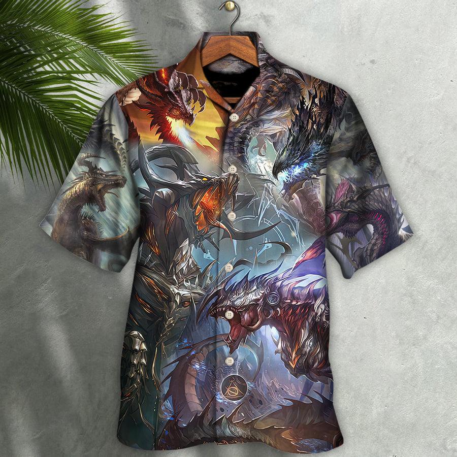 Dragon Fantasy Aloha Hawaiian Shirt For Summer, World Dragon Magic Hawaiian Shirts Outfit For Men Women, Dragon Lovers - Amzanimalsgift