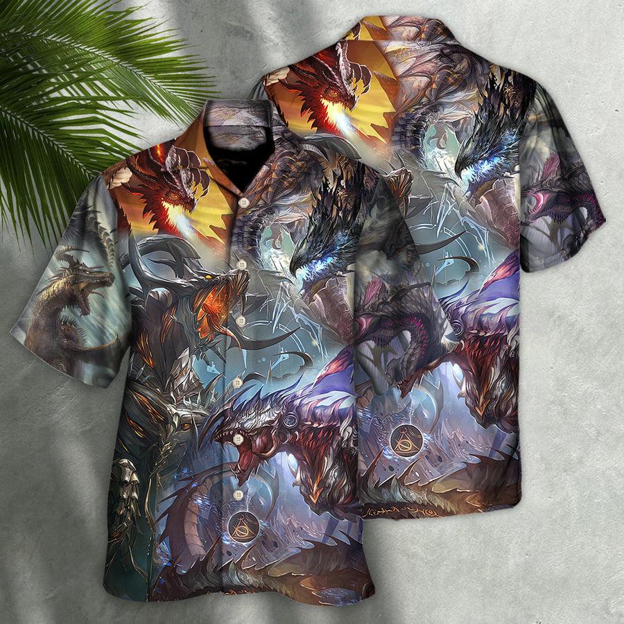 Dragon Fantasy Aloha Hawaiian Shirt For Summer, World Dragon Magic Hawaiian Shirts Outfit For Men Women, Dragon Lovers - Amzanimalsgift