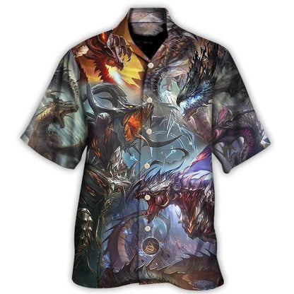Dragon Fantasy Aloha Hawaiian Shirt For Summer, World Dragon Magic Hawaiian Shirts Outfit For Men Women, Dragon Lovers - Amzanimalsgift