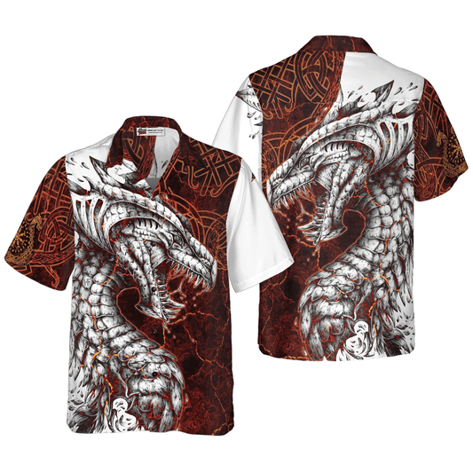 Dragon Hawaiian Shirt - Tattoo Dragon Hawaiian Shirt - Perfect Gift For Husband, Boyfriend, Friend, Family - Amzanimalsgift