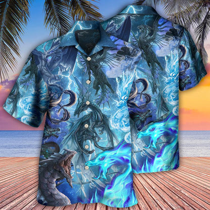 Dragon Ice Aloha Hawaiian Shirt For Summer, Dragon Ice Magical Life Hawaiian Shirts Outfit For Men Women, Dragon Lovers - Amzanimalsgift