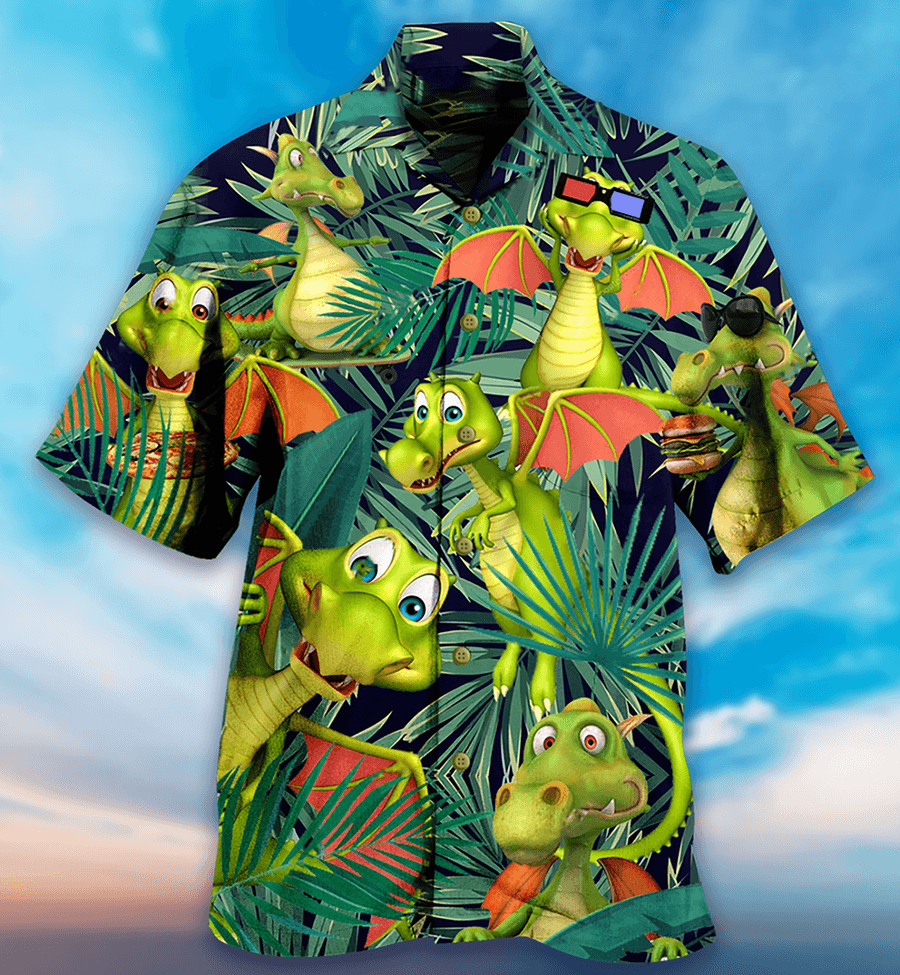 Dragon Tropical Aloha Hawaiian Shirt For Summer, Dragon Love Summer So Funny Hawaiian Shirts Outfit For Men Women, Dragon Lovers - Amzanimalsgift