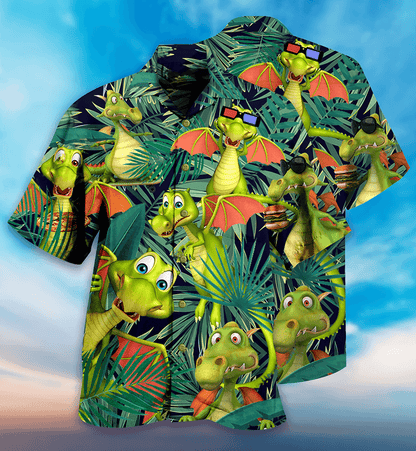 Dragon Tropical Aloha Hawaiian Shirt For Summer, Dragon Love Summer So Funny Hawaiian Shirts Outfit For Men Women, Dragon Lovers - Amzanimalsgift