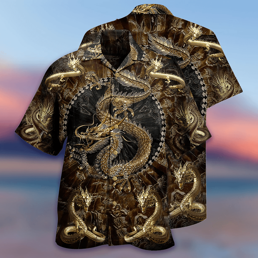 Dragon Vintage Aloha Hawaiian Shirt For Summer, Dragon Love Life Hawaiian Shirts Outfit For Men Women, Dragon Lovers - Amzanimalsgift