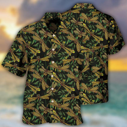Dragonfly Aloha Hawaiian Shirt For Summer, Dragonfly Always With Me Hawaiian Shirts Outfit For Men Women, Dragonfly Lovers - Amzanimalsgift