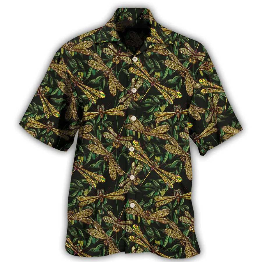 Dragonfly Aloha Hawaiian Shirt For Summer, Dragonfly Always With Me Hawaiian Shirts Outfit For Men Women, Dragonfly Lovers - Amzanimalsgift
