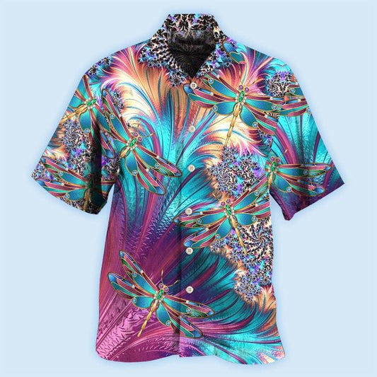 Dragonfly Colorful Summer Vibes Aloha Hawaiian Shirt For Summer, Dragonfly Color Hawaiian Shirts Outfit For Men Women, Dragonfly Lovers - Amzanimalsgift