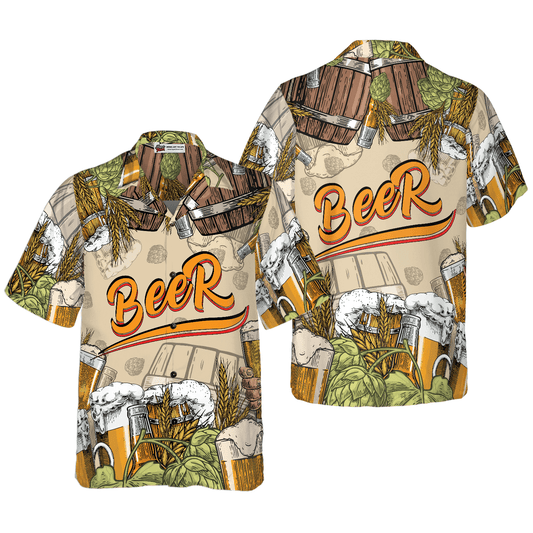 Drinking Beer Aloha Hawaiian Shirt For Summer, Colorful Shirt For Men Women, Perfect Gift For Friend, Team, Family, Beer Lovers - Amzanimalsgift