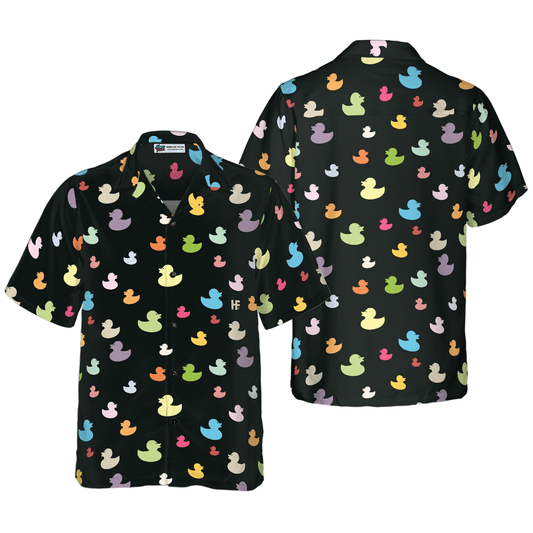 Duck Hawaiian Shirt, Colorful Ducks Aloha Shirt For Men - Perfect Gift For Husband, Boyfriend, Friend, Family - Amzanimalsgift