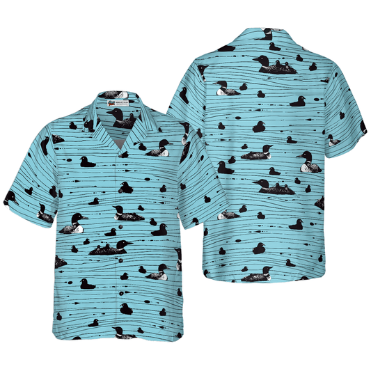 Duck Hawaiian Shirt, Duck Seamless Pattern Aloha Shirt For Men - Perfect Gift For Husband, Boyfriend, Friend, Family - Amzanimalsgift