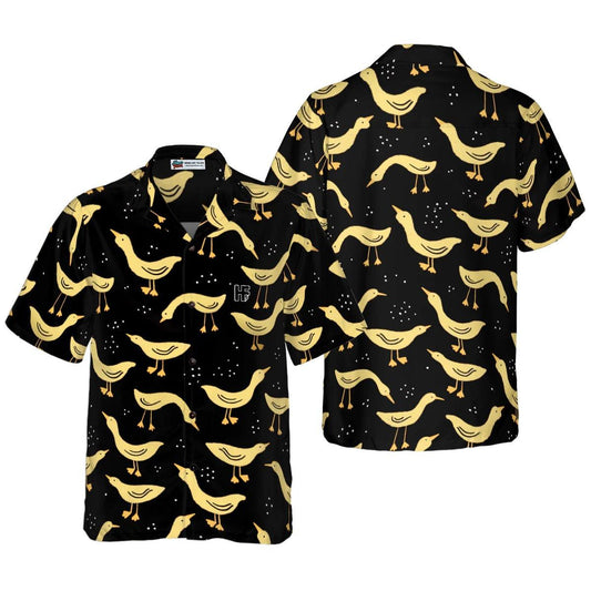 Duck Hawaiian Shirt, Ducks In Darkness Aloha Shirt For Men Women - Perfect Gift For Duck Lovers, Husband, Boyfriend, Friend, Family - Amzanimalsgift