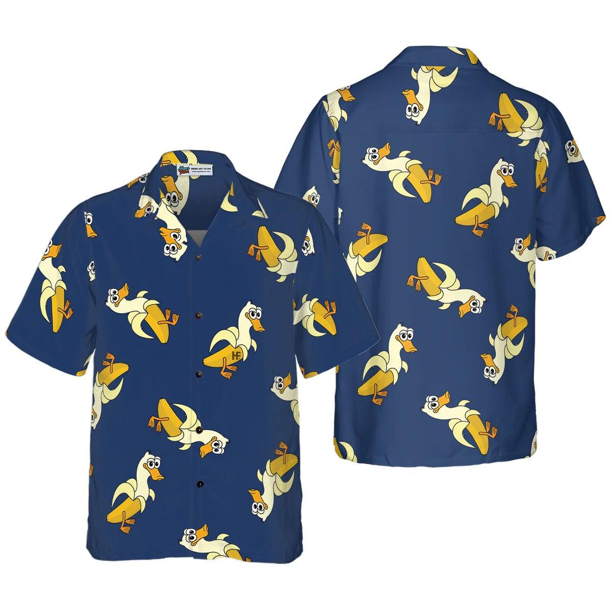 Duck Hawaiian Shirt, It's Just A Banana Duck Aloha Shirt For Men Women - Perfect Gift For Duck Lovers, Husband, Boyfriend, Friend, Family - Amzanimalsgift
