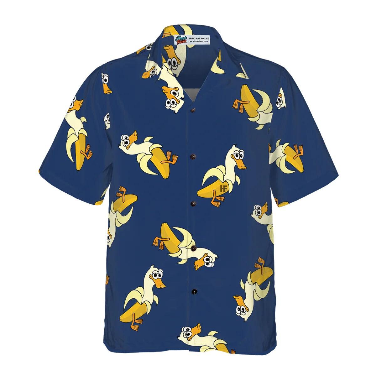 Duck Hawaiian Shirt, It's Just A Banana Duck Aloha Shirt For Men Women - Perfect Gift For Duck Lovers, Husband, Boyfriend, Friend, Family - Amzanimalsgift