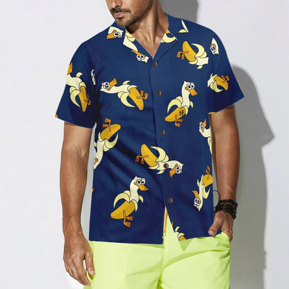 Duck Hawaiian Shirt, It's Just A Banana Duck Aloha Shirt For Men Women - Perfect Gift For Duck Lovers, Husband, Boyfriend, Friend, Family - Amzanimalsgift