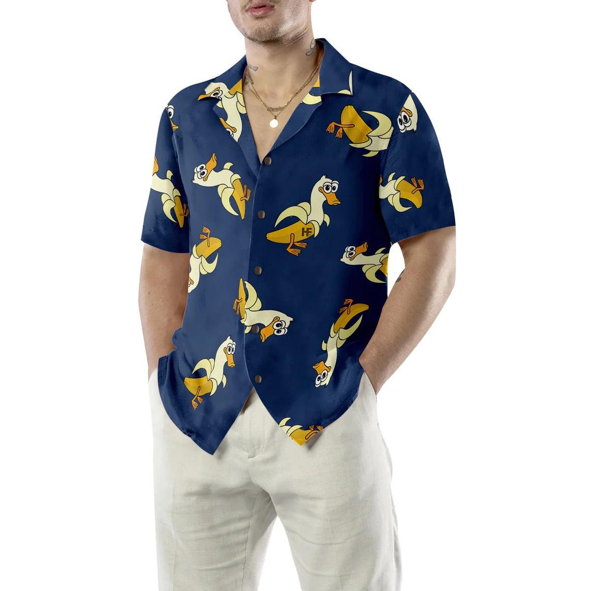 Duck Hawaiian Shirt, It's Just A Banana Duck Aloha Shirt For Men Women - Perfect Gift For Duck Lovers, Husband, Boyfriend, Friend, Family - Amzanimalsgift