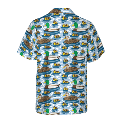 Duck Hawaiian Shirt, Rouen Duck Family Aloha Shirt For Men - Perfect Gift For Husband, Boyfriend, Friend, Family - Amzanimalsgift