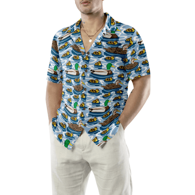 Duck Hawaiian Shirt, Rouen Duck Family Aloha Shirt For Men - Perfect Gift For Husband, Boyfriend, Friend, Family - Amzanimalsgift