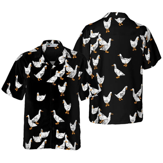 Duck Hawaiian Shirt, The Walking Ducks Aloha Shirt For Men Women - Perfect Gift For Duck Lovers, Husband, Boyfriend, Friend, Family - Amzanimalsgift
