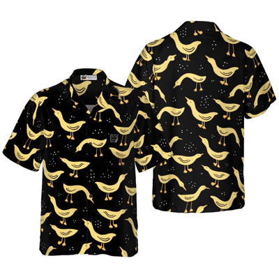 Duck In Darkness Hawaiian Shirt, Funny Duck Aloha Shirt For Men - Perfect Gift For Husband, Boyfriend, Friend, Family - Amzanimalsgift