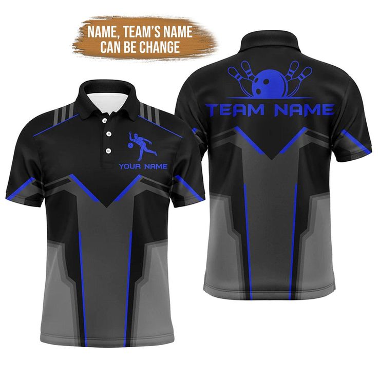 Bowling Custom Men Polo Shirt - Custom Team Name Polo Bowling Shirt for Men Personalized Bowling Polo Shirt - Gift For Friend, Family